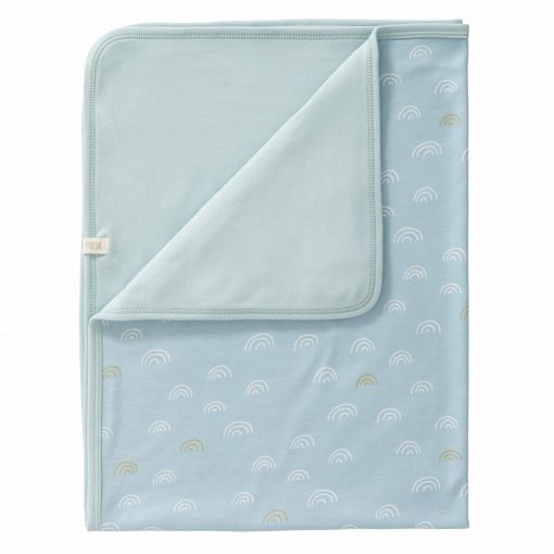 Couverture Bebe En Coton Biologique Arc En Ciel Bleu 80 X 100 Cm Max And Soe